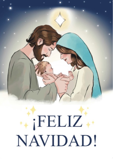 Personalised Christmas card by Sara BG: Holy Family