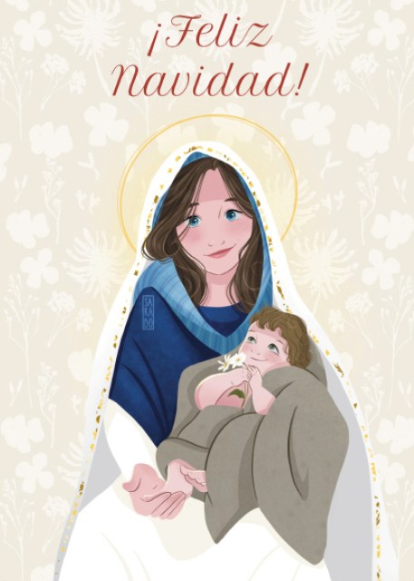 Personalised Christmas card by Sara BG: Mary