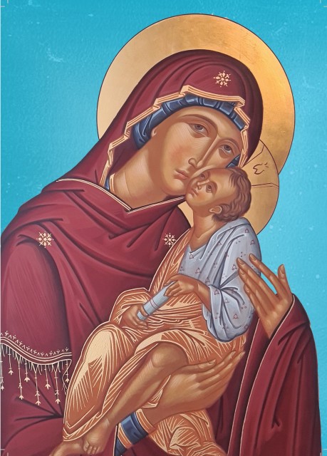 Personalised Christmas card – icon of the Virgin, Débora @iconosycirios