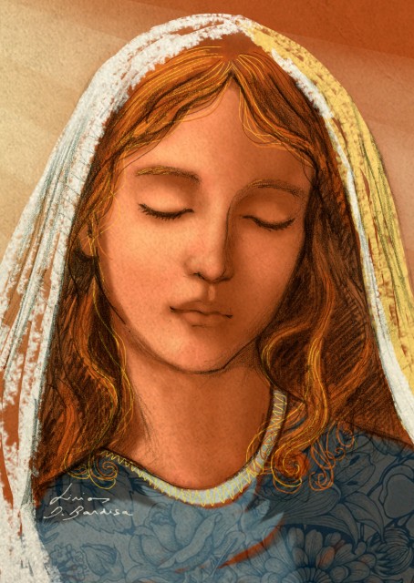 Personalised Christmas card – Lirios Doménech, Mary